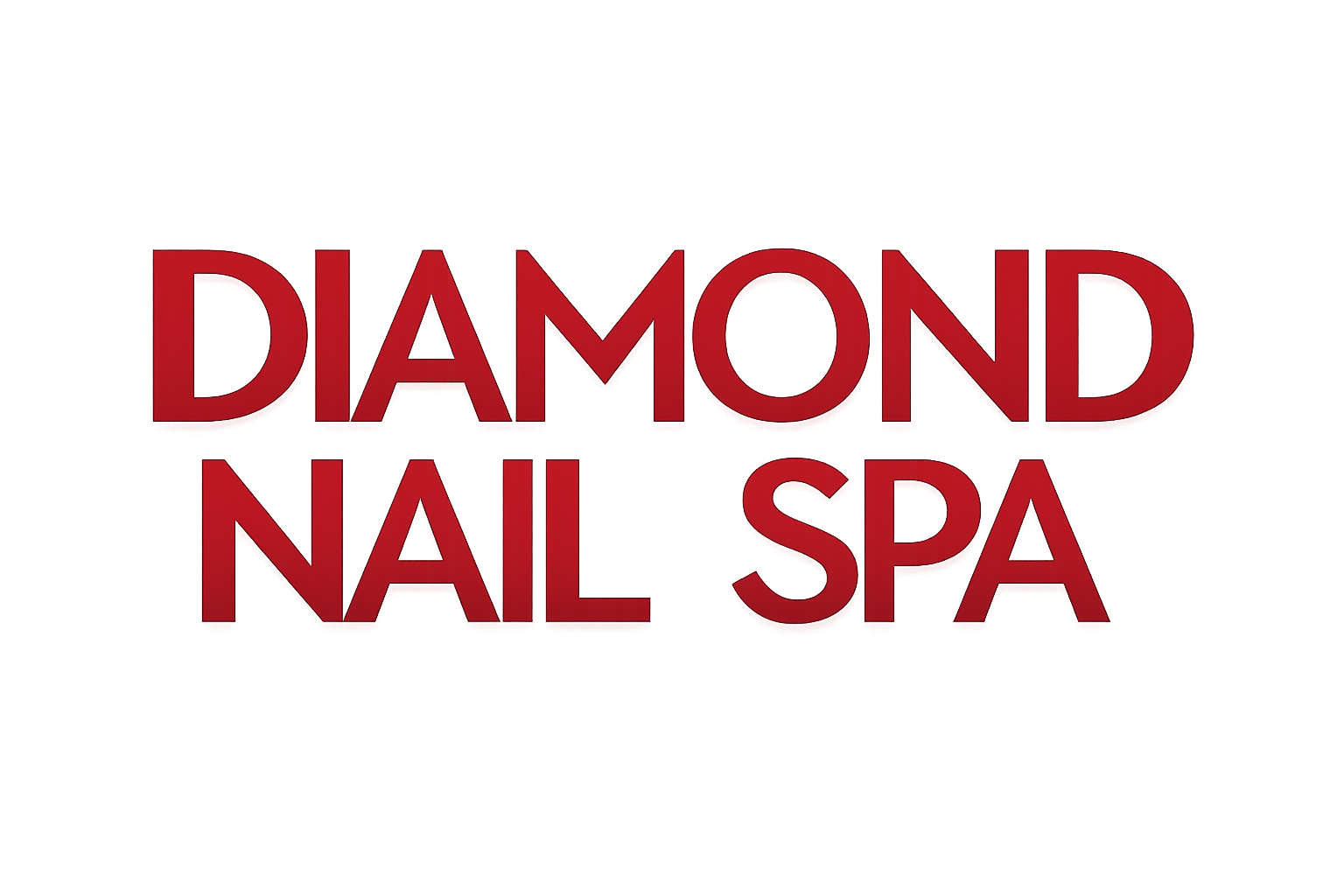 Red text logo for Diamond Nail Spa business